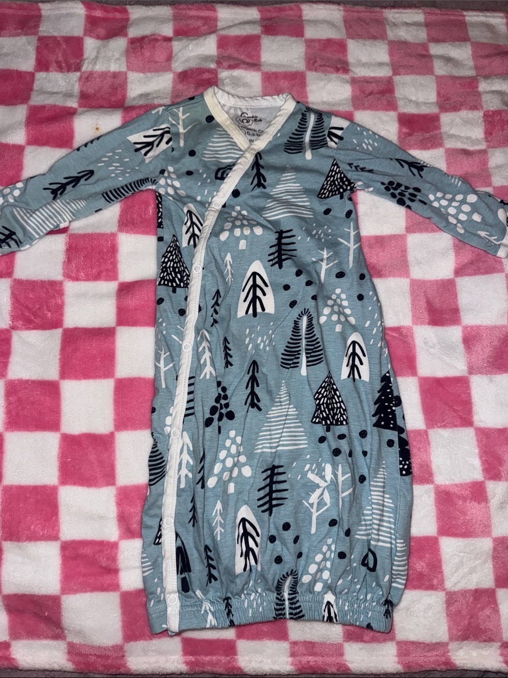 Soft Blue Woodland Print Infant Sleep Sack